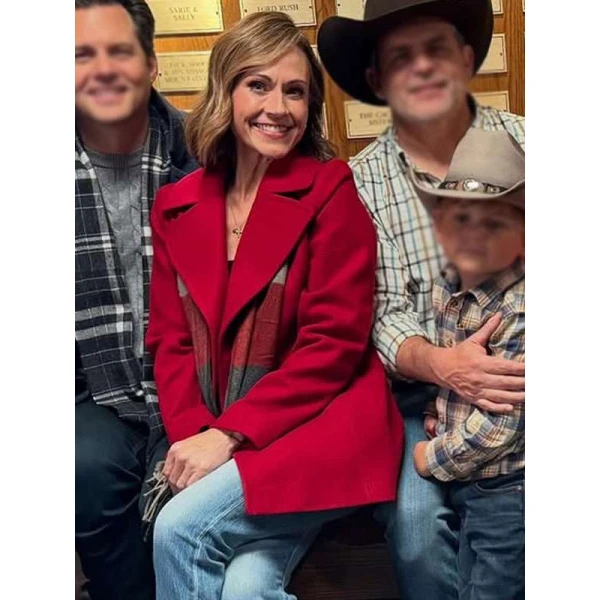 Nikki DeLoach A Grand Ole Opry Christmas Red Wool Coat