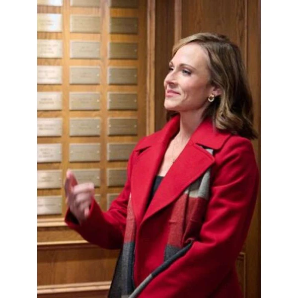 Nikki DeLoach A Grand Ole Opry Christmas Red Wool Coat