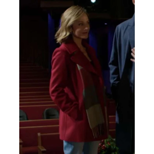 Nikki DeLoach A Grand Ole Opry Christmas Red Wool Coat