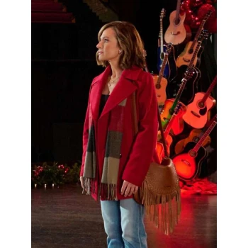Nikki DeLoach A Grand Ole Opry Christmas Red Wool Coat