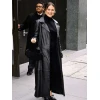 NYC 2025 Olivia Holt Black Leather Coat