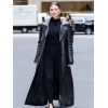 NYC 2025 Olivia Holt Black Leather Coat