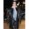 NYC Julia Fox Black Leather Coat