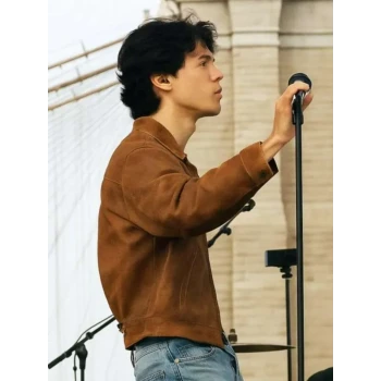 NYC Landon Barker Brown Leather Jacket