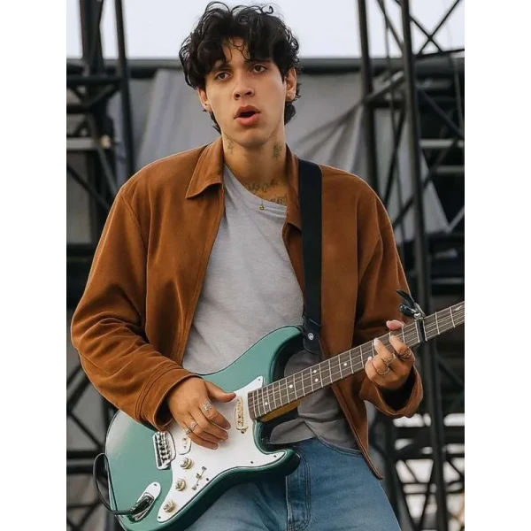 NYC Landon Barker Brown Leather Jacket