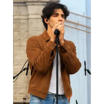 NYC Landon Barker Brown Leather Jacket