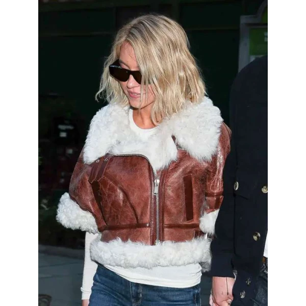 NYC Sydney Sweeney Shearling Leather Jacket