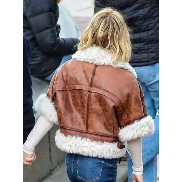 NYC Sydney Sweeney Shearling Leather Jacket