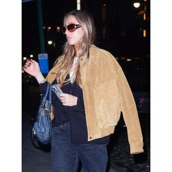 NYC Tate McRae Brown Bomber Jacket