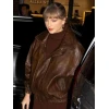 NYC Taylor Swift Brown Leather Jacket