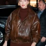 NYC Taylor Swift Brown Leather Jacket