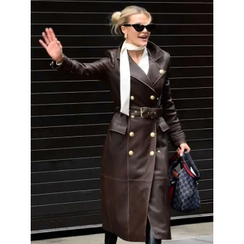 NYC Witney Carso Brown Leather Coat