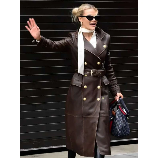 NYC Witney Carso Brown Leather Coat