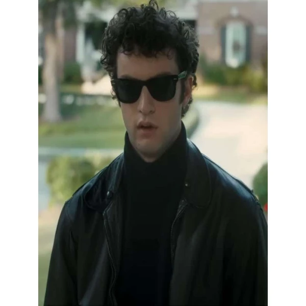 Oh What Fun Dominic Sessa Black Leather Jacket