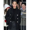 Olivia Munn Black Peacoat