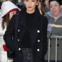 Olivia Munn Black Peacoat
