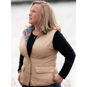 Patricia Arquette Murdaugh Death in the Family Beige Vest