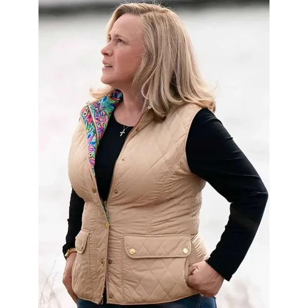 Patricia Arquette Murdaugh Death in the Family Beige Vest