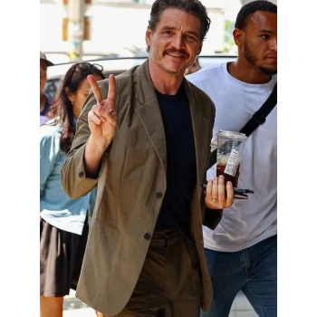 Pedro Pascal Elegant Brown Tailored Suit