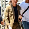 Pedro Pascal Elegant Brown Tailored Suit