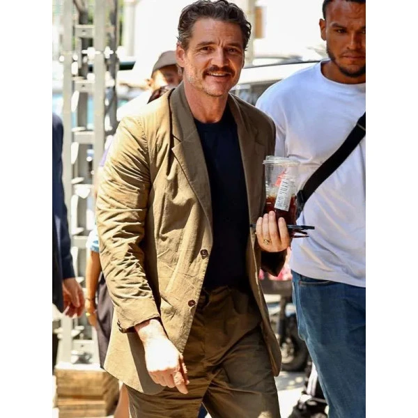 Pedro Pascal Elegant Brown Tailored Suit