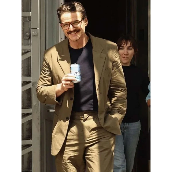 Pedro Pascal Elegant Brown Tailored Suit