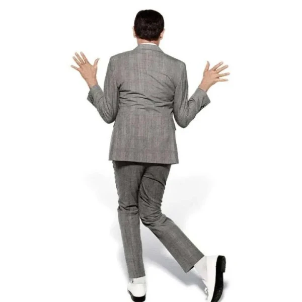 Pee Wee Classic Retro Grey Formal Two-Piece Suit