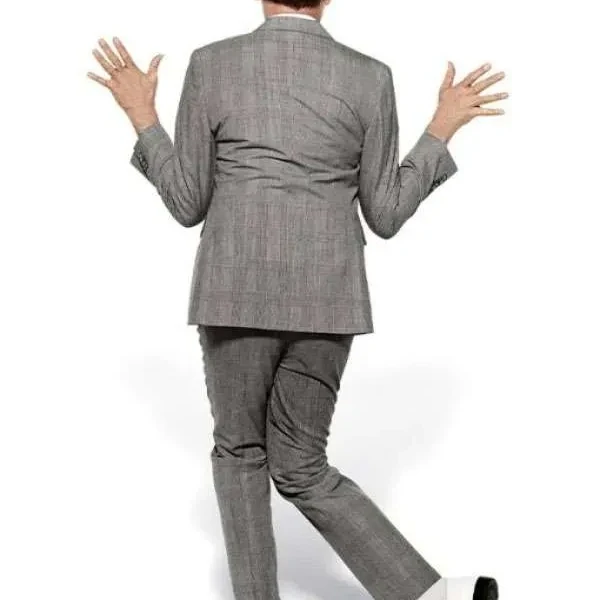 Pee Wee Classic Retro Grey Formal Two-Piece Suit Pee Wee Classic Retro Grey Formal Two-Piece Suit