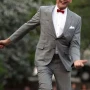 Pee Wee Classic Retro Grey Formal Two-Piece Suit