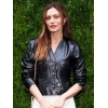 Phoebe Tonkin Black Leather Jacket