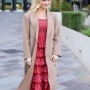 Pixie Lott 2025 Beige Long Coat
