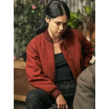 Play Dirty 2025 Rosa Salazar Red Jacket