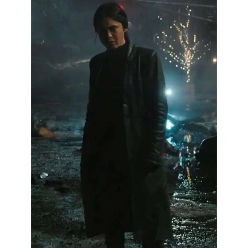 Play Dirty Rosa Salazar Black Leather Coat