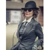 Polly Gray Peaky Blinders Black Shiny Suit