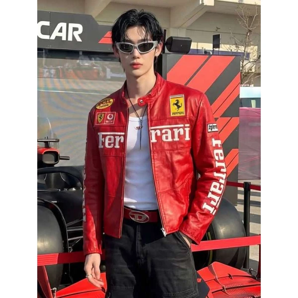 Qatar Grand Prix 2025 Wonho Red Ferrari Jacket