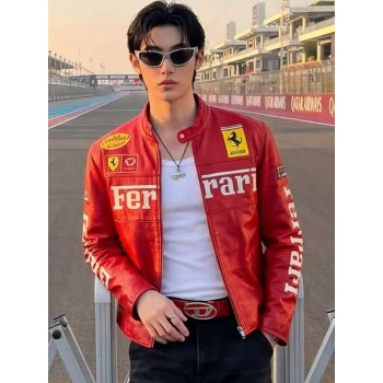 Qatar Grand Prix 2025 Wonho Red Ferrari Jacket
