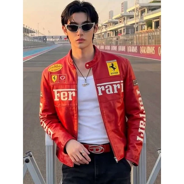 Qatar Grand Prix 2025 Wonho Red Ferrari Jacket