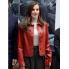 Queen Letizia Awards Ceremony Leather Jacket