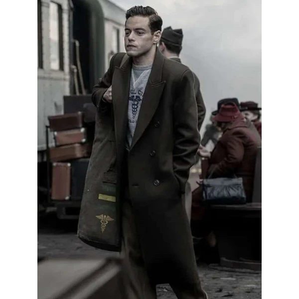 Rami Malek Nuremberg 2025 Wool Coat