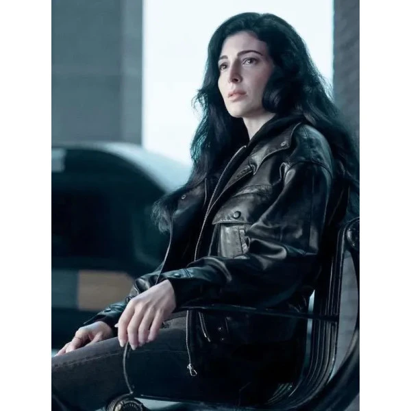 Razane Jammal The Sandman S02 Black Leather Jacket