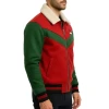 Red and Green Christmas Varsity Jacket