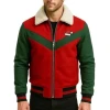 Red and Green Christmas Varsity Jacket