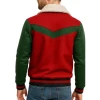 Red and Green Christmas Varsity Jacket