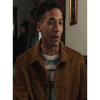 Robert Mitchell Buried at C Brown Leather Jacket