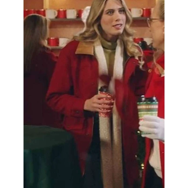 Rose Reid Christmas on Every Page Red Coat