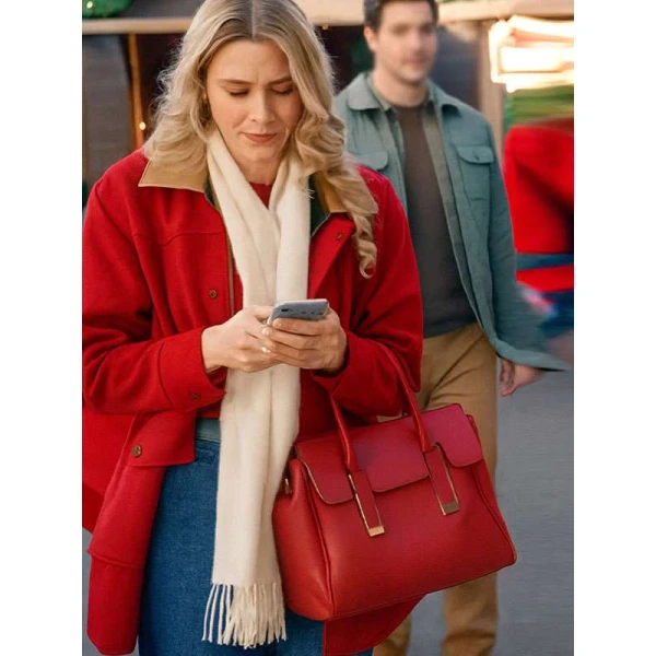 Rose Reid Christmas on Every Page Red Coat