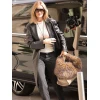 Rosie Huntington-Whiteley PFW 2025 Leather Coat