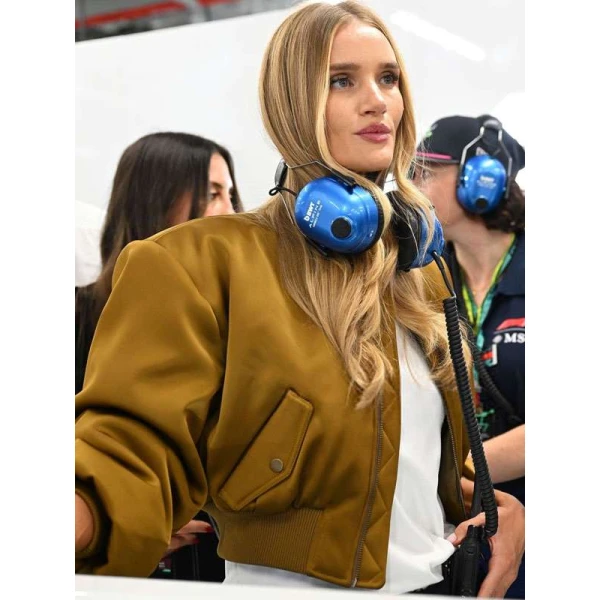 Rosie Huntington Whiteley Qatar Grand Prix Bomber Jacket