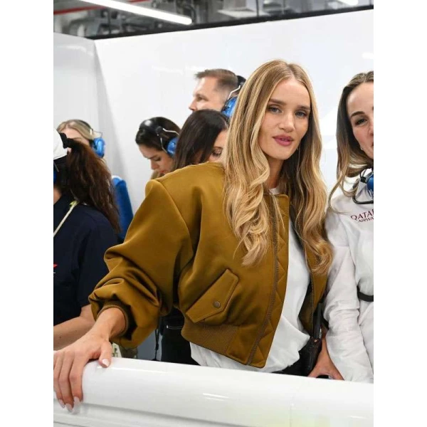 Rosie Huntington Whiteley Qatar Grand Prix Bomber Jacket
