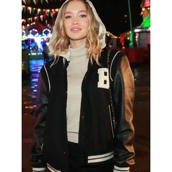 Roxy Horne Winter Wonderland Black Varsity Jacket